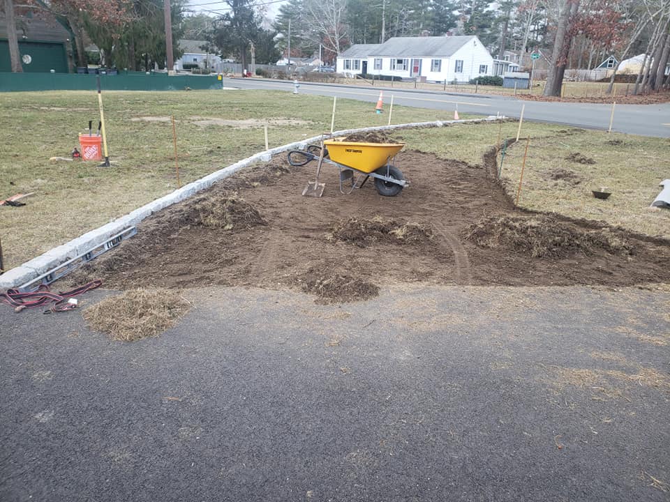 Before shot of gravel driveway installation